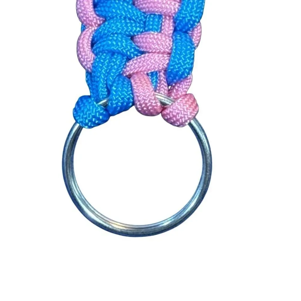 Handmade chunky paracord keychain
